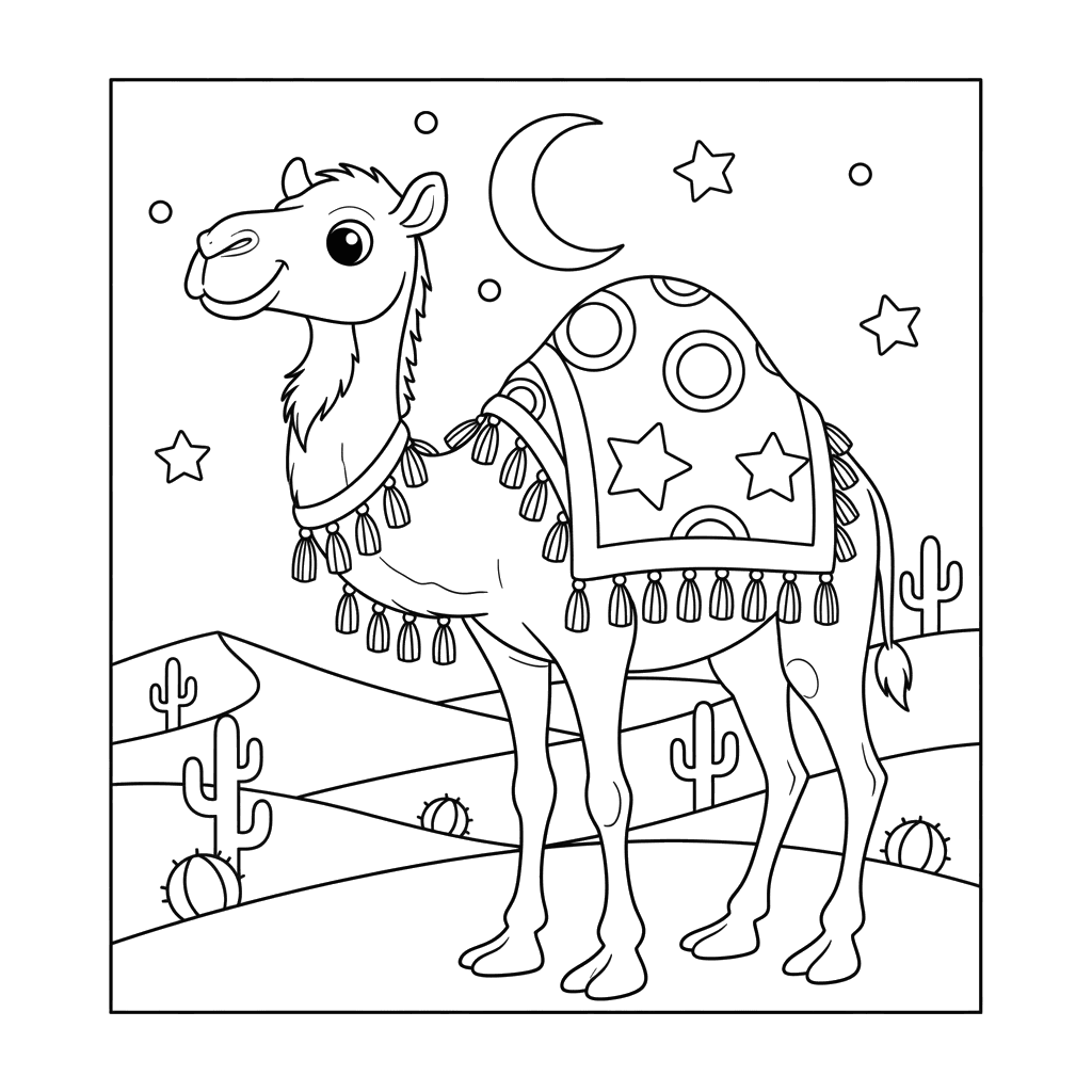 Cozy Camel in the Desert