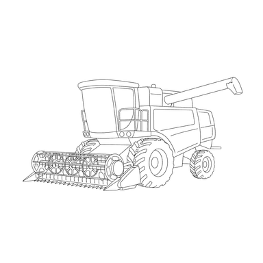 Agricultural Machinery Coloring Page