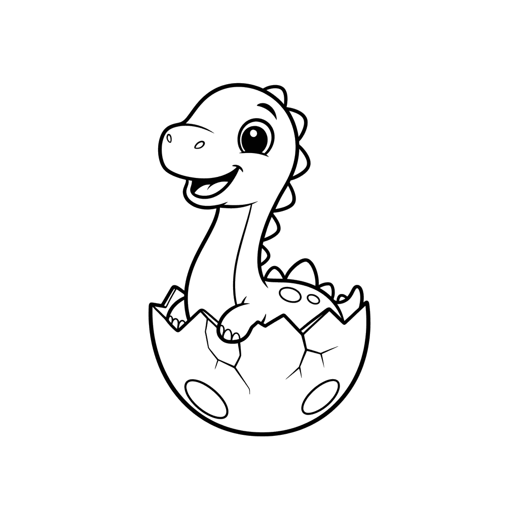 Happy Baby Dinosaur Hatching