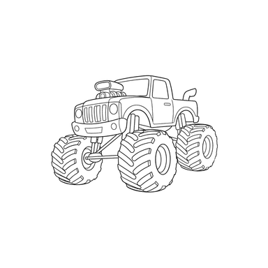 Boys' Favorite Vehicles Coloring Page