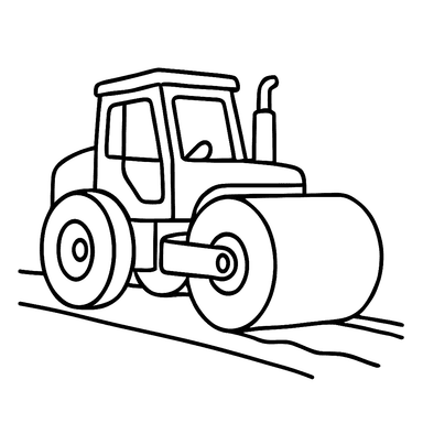 Steamroller coloring page